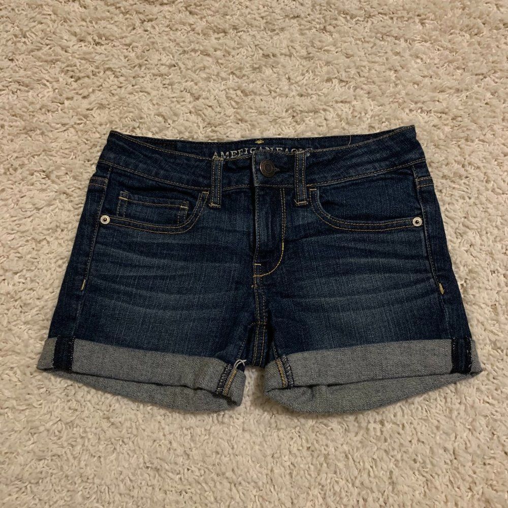 american eagle jean shorts size 0